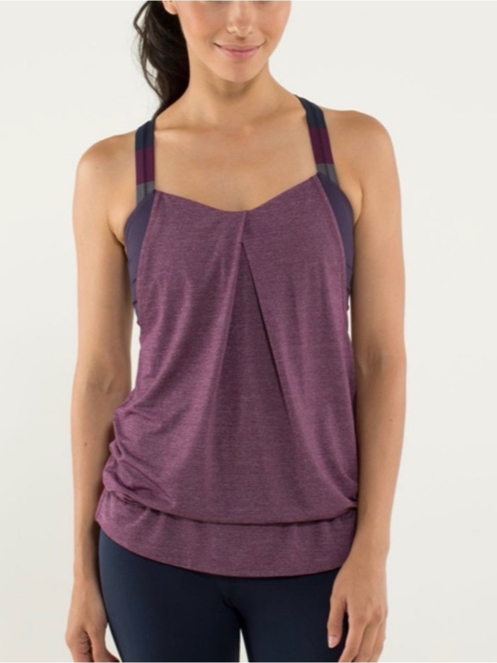 Lululemon Rest Less Tank Top Built In Bra EUC Size 6 Ships With New Inserts